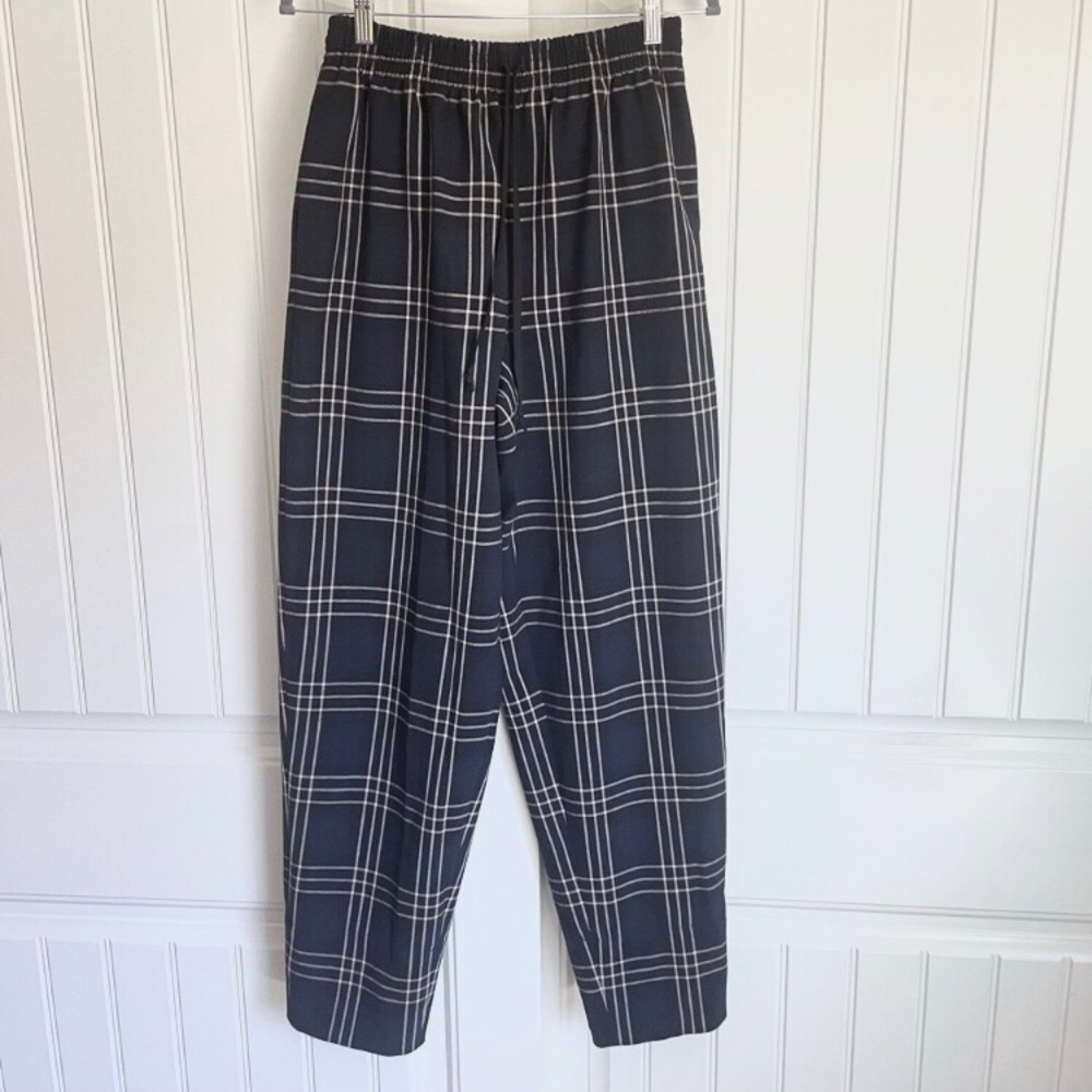 Wilfred plaid jogger navy cream M long